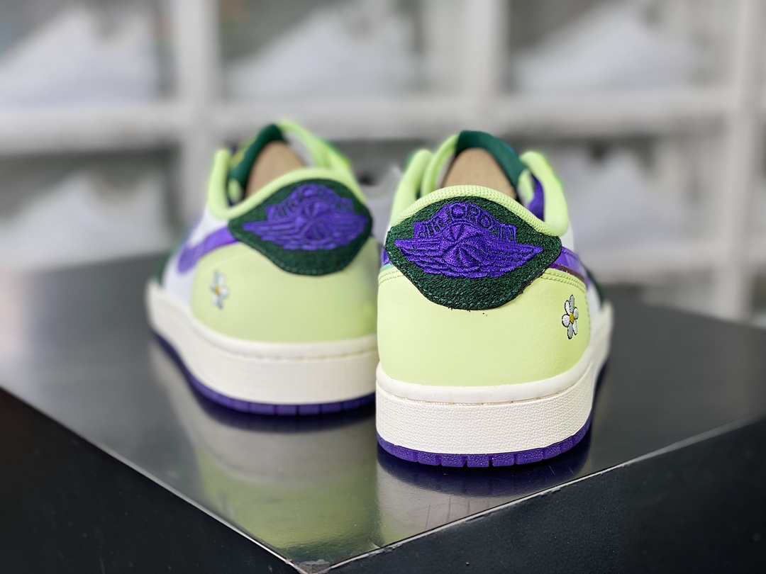 Air Jordan 1 Retro Low OG ”Doernbecher 2023” AJ1 Jordan generation basketball shoes ”Charity Green Purple” FD9665-351