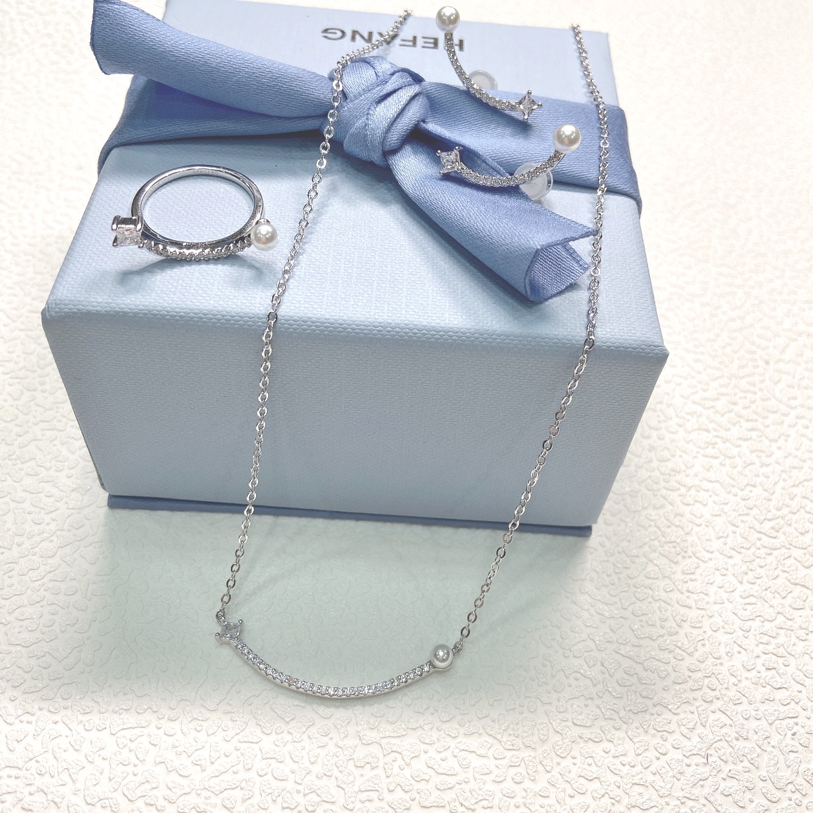 Ring Hefang smiles to balance pearl rings - 图片 9