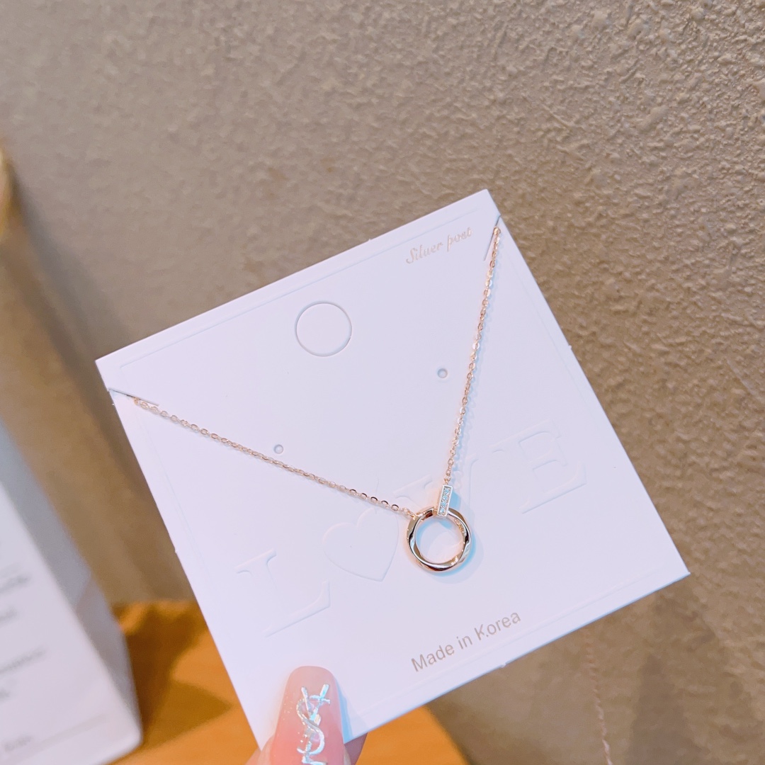 Solid Silver Necklace Minimalist Mother's Birthday Silver