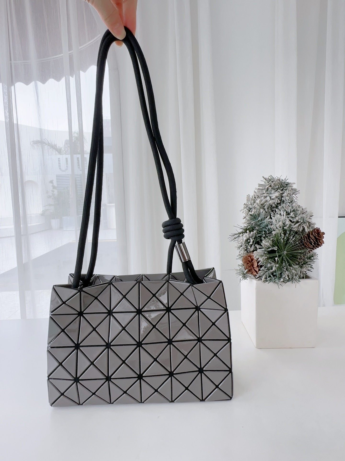 Issey Miyake Loop Bao Bao Bag - Adjustable Crossbody or Shoulder Bag, Carbon Gray 4 i1686557318 3522 2