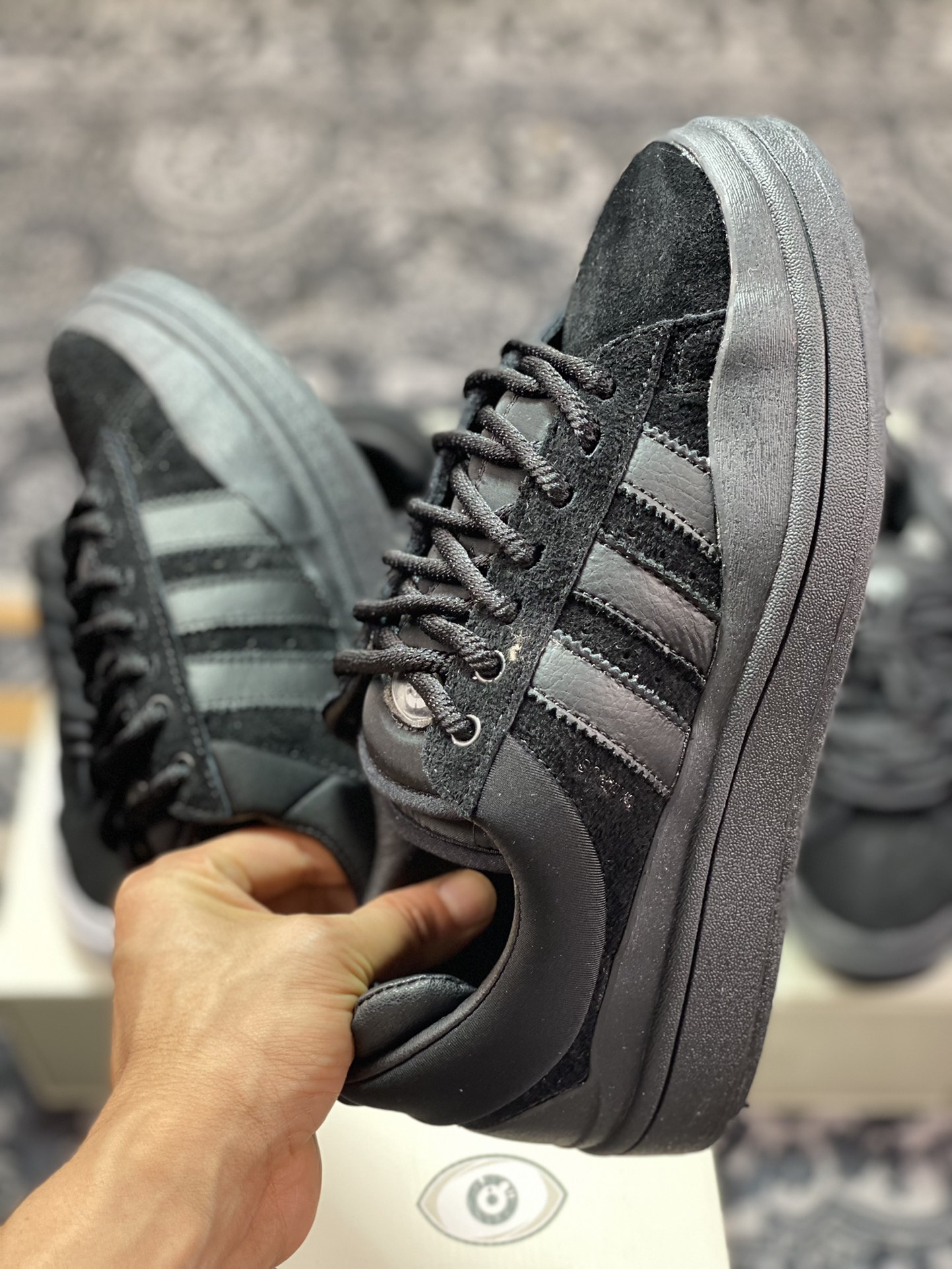 Original grade Bad Bunny x Adidas Campus Light College Wright series low-top retro lace-up casual sports sneakers FZ5825