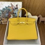 Hermes Birkin Bags Handbags Amber Yellow