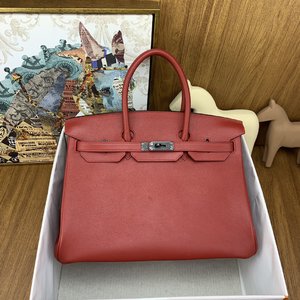 Hermes Birkin Bags Handbags Orange Red