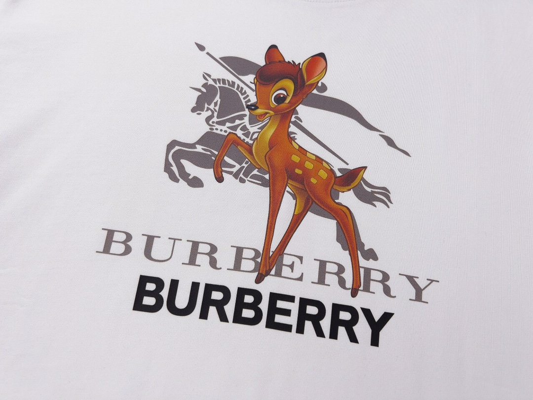 160 BURBERRY 巴宝莉 战马 小梅花鹿鹿 LoGO标识印花短袖