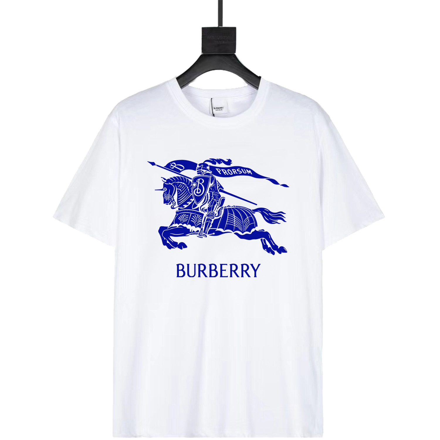 BURBERRY/Burberry 2023ssLogo clásico estampado de caballo y emblema de guerra, camiseta de manga corta con cuello redon…