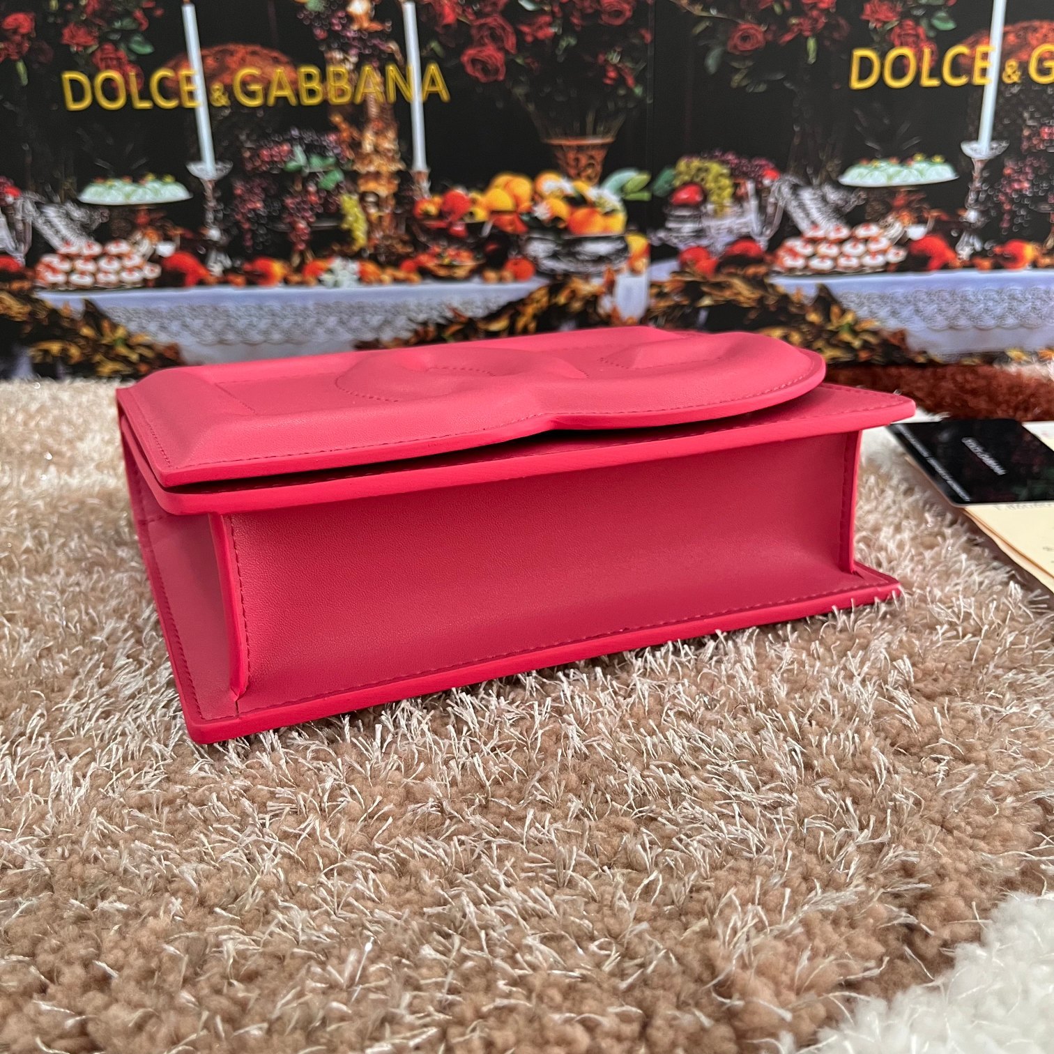 Dolce&Gabbana杜嘉班纳款号5515顶级原单细腻手工制造采用进口牛皮包身顶部纯手工油边点缀立身
