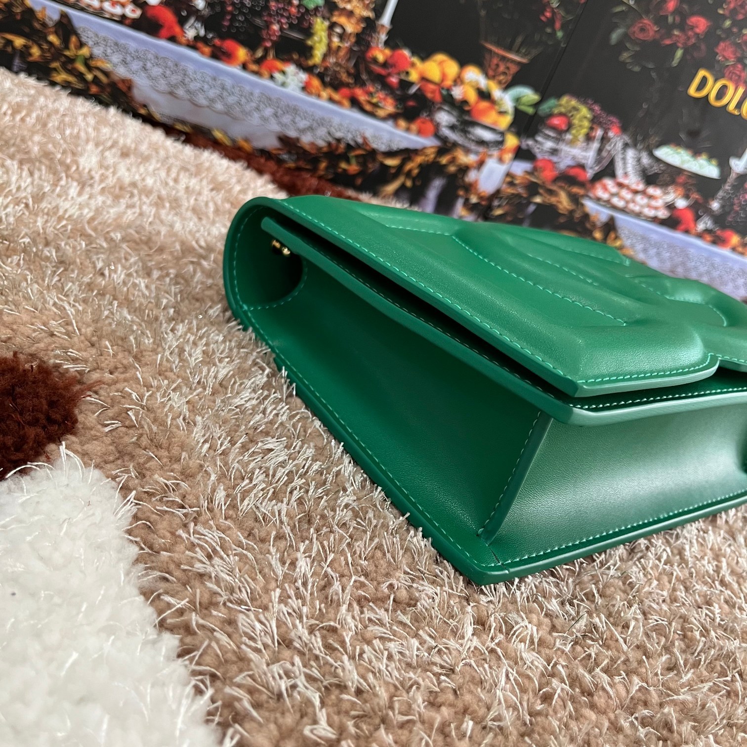 Dolce&Gabbana杜嘉班纳款号5515顶级原单细腻手工制造采用进口牛皮包身顶部纯手工油边点缀立身