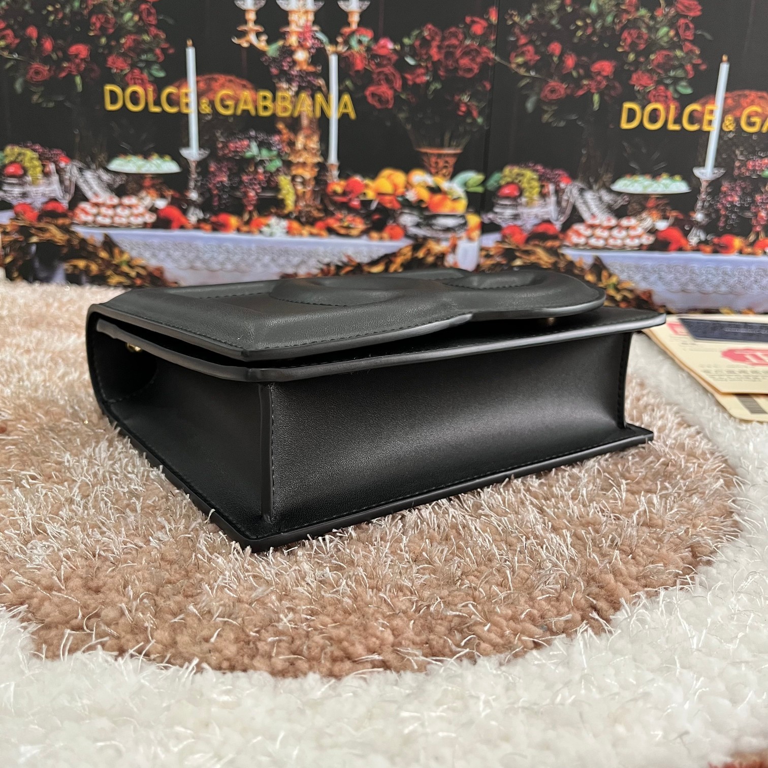 Dolce&Gabbana杜嘉班纳款号5515顶级原单细腻手工制造采用进口牛皮包身顶部纯手工油边点缀立身