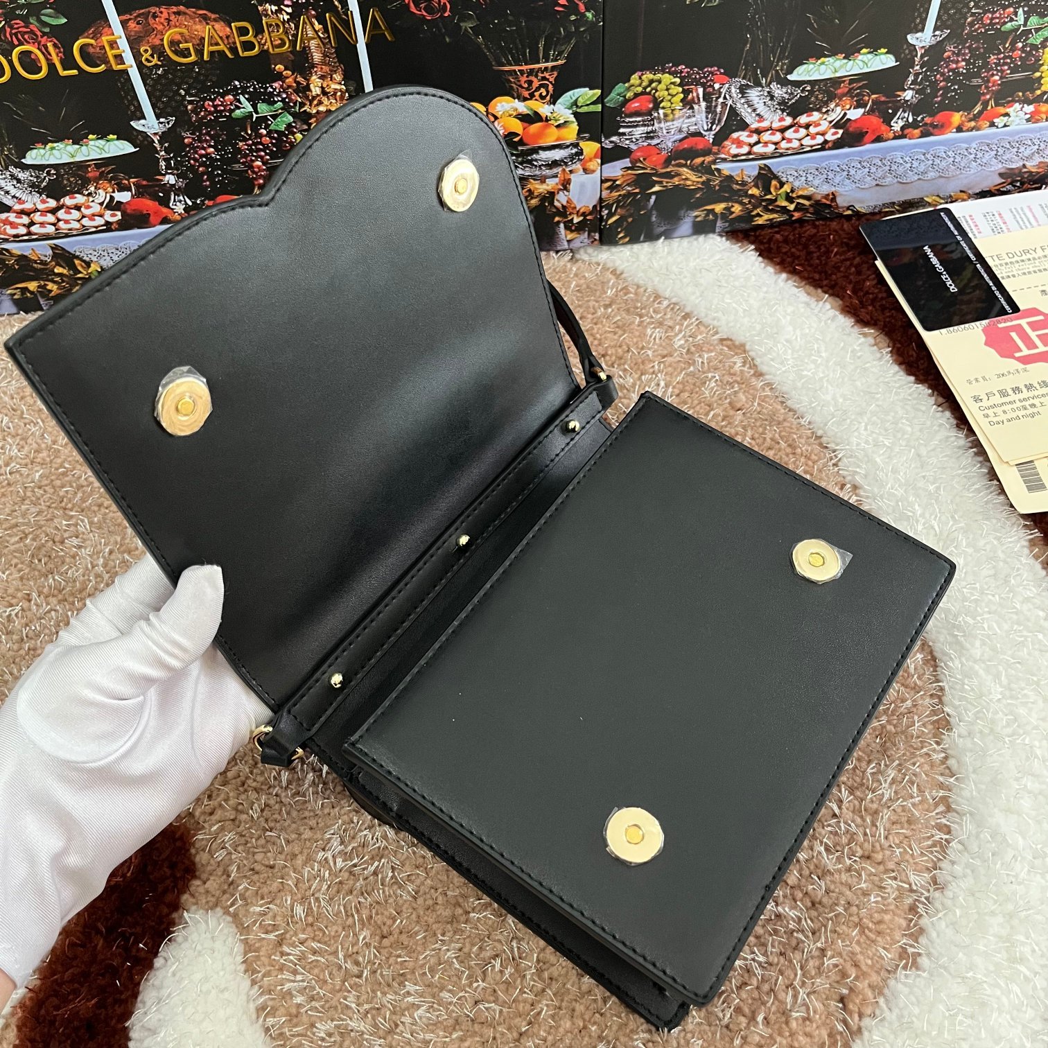 Dolce&Gabbana杜嘉班纳款号5515顶级原单细腻手工制造采用进口牛皮包身顶部纯手工油边点缀立身