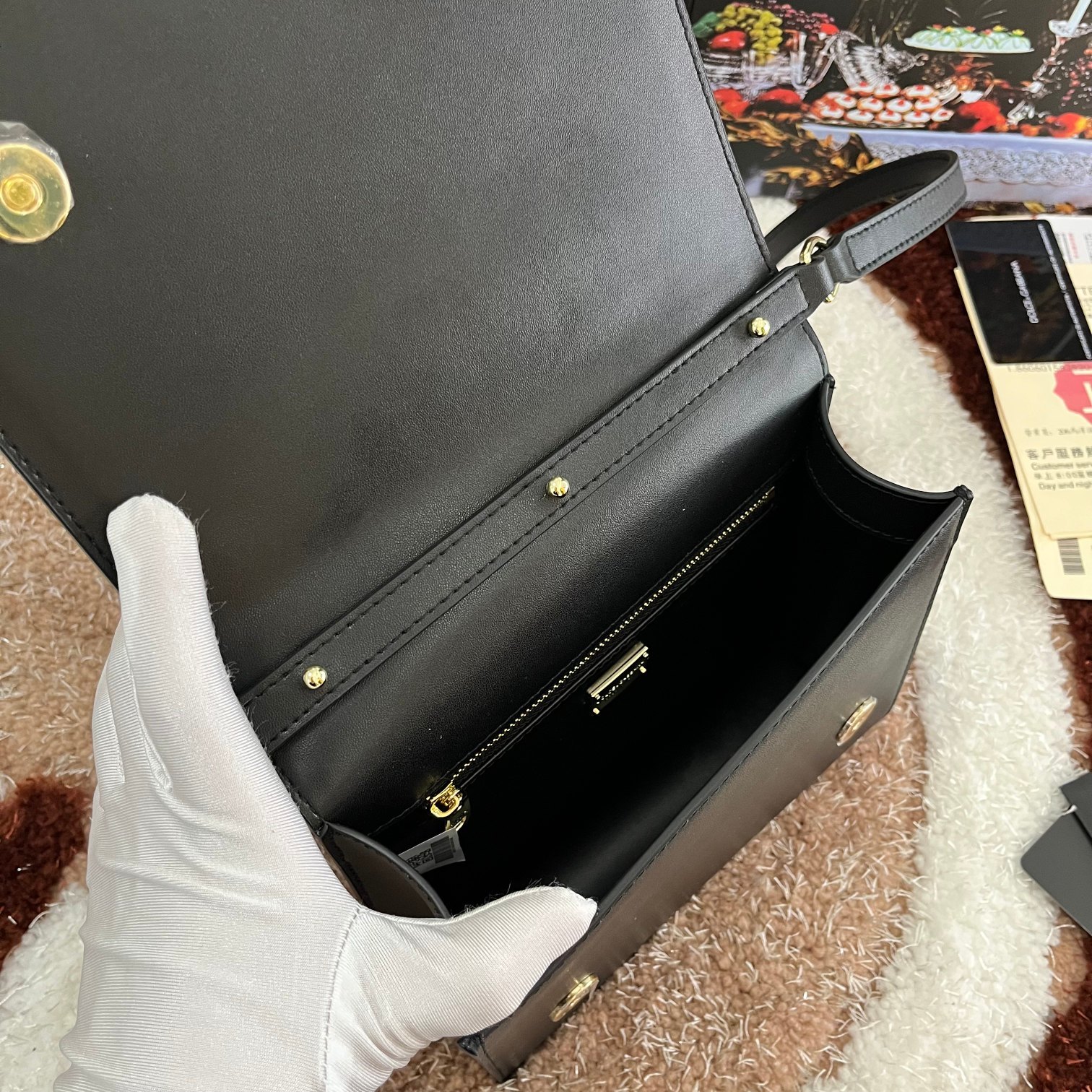 Dolce&Gabbana杜嘉班纳款号5515顶级原单细腻手工制造采用进口牛皮包身顶部纯手工油边点缀立身