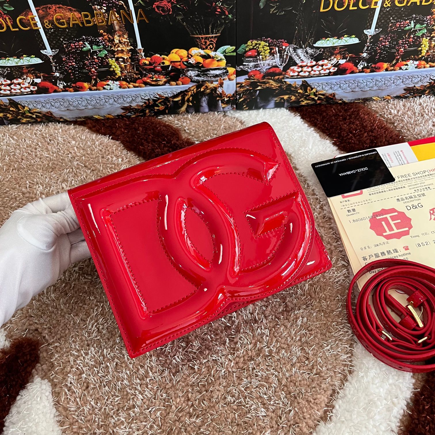 Dolce&Gabbana杜嘉班纳款号5515漆皮顶级原单细腻手工制造采用进口牛皮包身顶部纯手工油边点缀