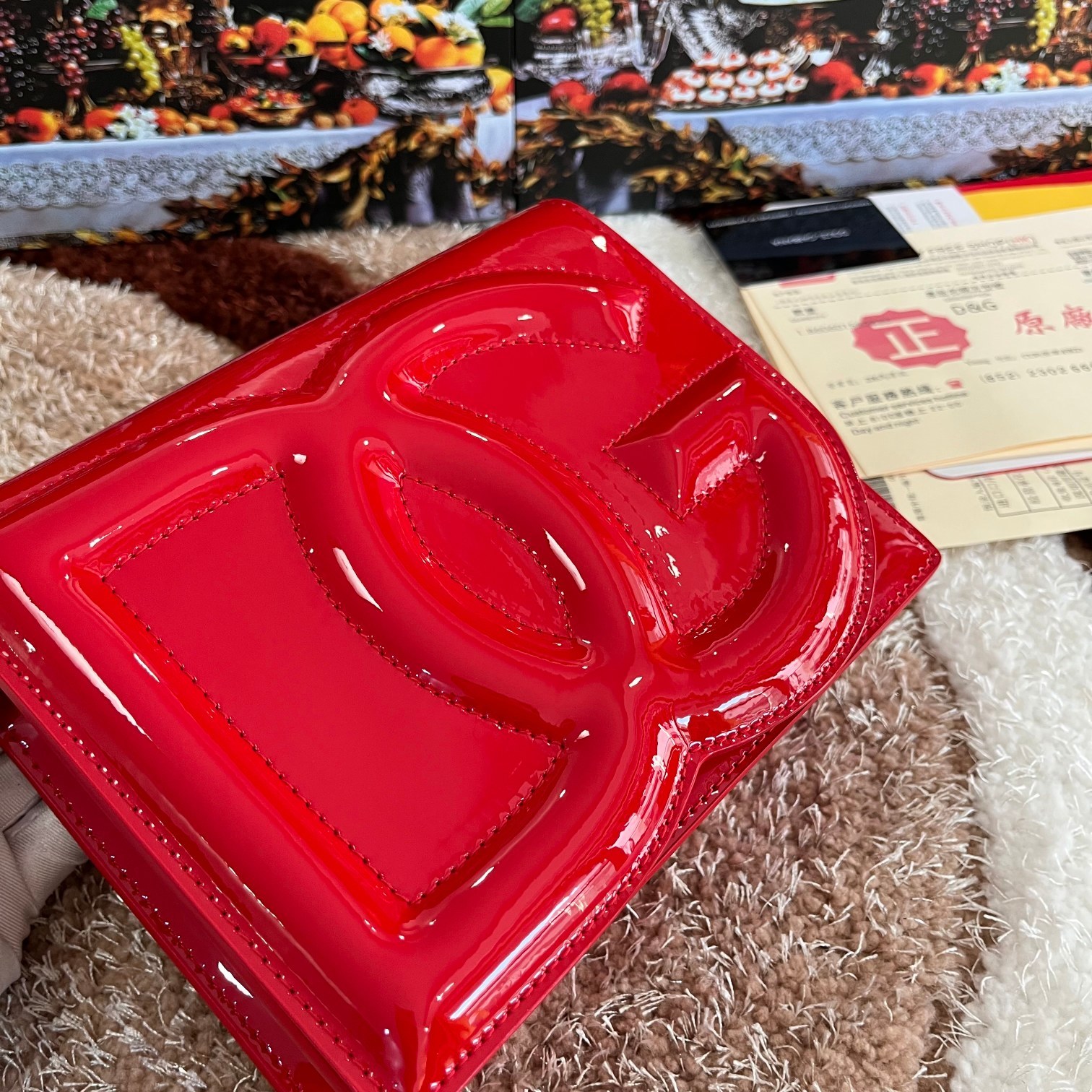 Dolce&Gabbana杜嘉班纳款号5515漆皮顶级原单细腻手工制造采用进口牛皮包身顶部纯手工油边点缀