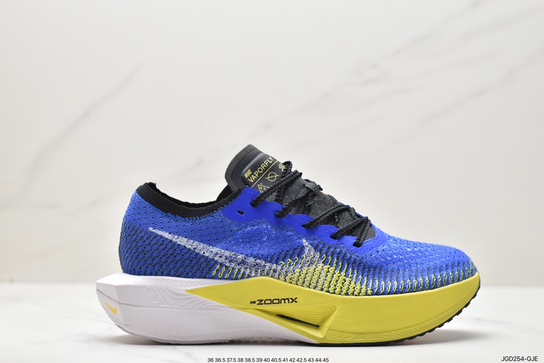 马拉松, 跑步鞋, ZoomX, Zoom, VaporFly, Nike ZoomX Vaporfly Next% 3, Nike ZoomX Vaporfly NEXT%, NIKE - 耐克 Nike ZoomX Vaporfly Next% 3 透气减震回弹 防滑耐磨 低帮 马拉松跑步鞋 蓝白黄 DX7957 118