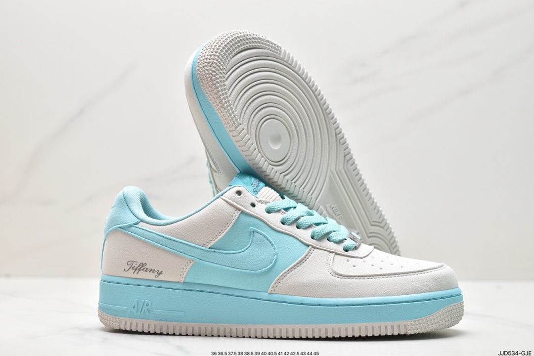 130 联名蒂芙尼Tiffany & Co. x Nike Air Force 1 Low SP”1837”空军一号经板鞋“联名蒂芙尼蓝”DZ1837-100