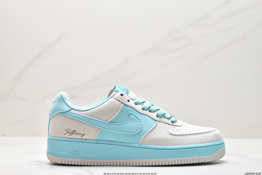 130 联名蒂芙尼Tiffany & Co. x Nike Air Force 1 Low SP”1837”空军一号经板鞋“联名蒂芙尼蓝”DZ1837-100
