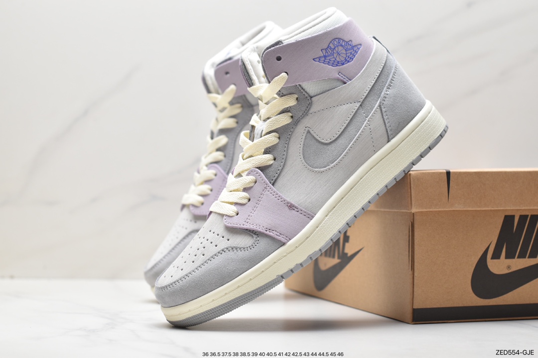 260 Nike Air Jordan 1 Zoom CMFT”Pink Glaze”AJ1乔丹一代中帮经典复古文化休闲运动篮球鞋 FD4327-121