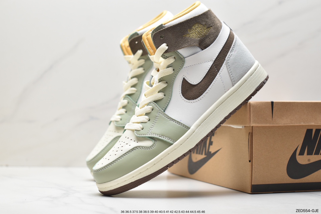 260 Nike Air Jordan 1 Zoom CMFT”Pink Glaze”AJ1乔丹一代中帮经典复古文化休闲运动篮球鞋 FD4327-121