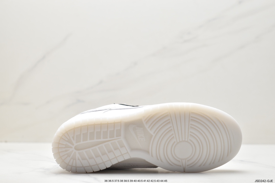 200 Fragment Design x Clot x Nike SB Dunk Low”20th Anniversary/White Silk”扣篮板鞋“联名丝绸白黑刮刮乐” FN0315-100