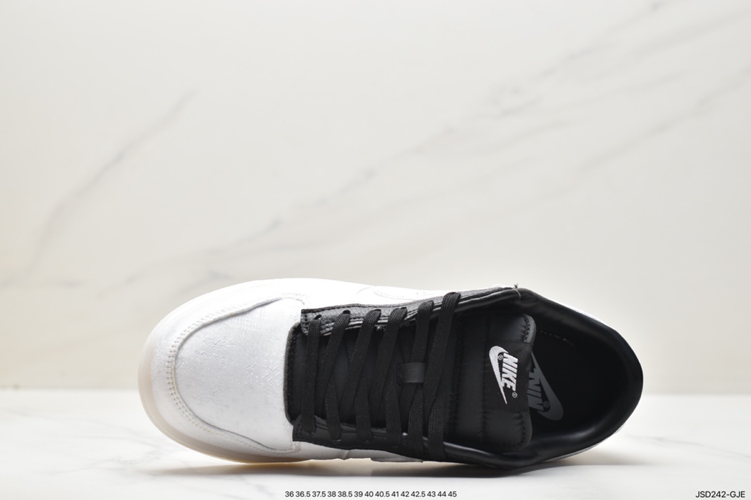 200 Fragment Design x Clot x Nike SB Dunk Low”20th Anniversary/White Silk”扣篮板鞋“联名丝绸白黑刮刮乐” FN0315-100