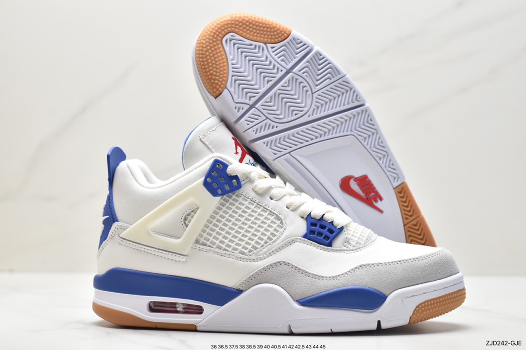 240 Nike Wmns Air Jordan 4 Retro”Oil Green/Seafoam”迈克尔·乔丹AJ4代中帮复古休闲运动文化篮球鞋“白黑绿鼠尾草”DR5415-104