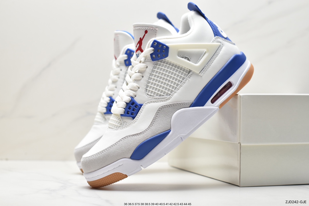 240 Nike Wmns Air Jordan 4 Retro”Oil Green/Seafoam”迈克尔·乔丹AJ4代中帮复古休闲运动文化篮球鞋“白黑绿鼠尾草”DR5415-104