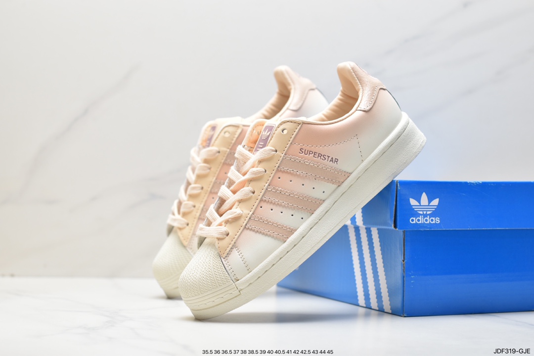 Adidas Clover Originals Superstar ”Sail/Green/Lace” shell toe sneakers IF0507