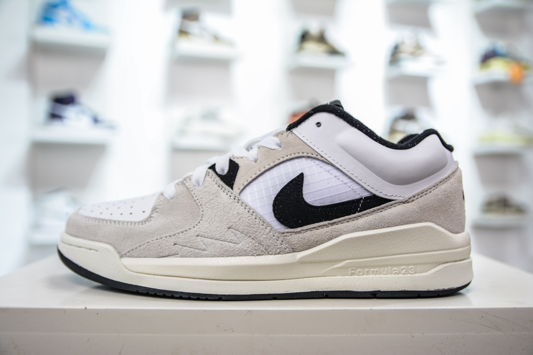 220 纯原 Air Jordan Stadium 90 白灰 复古耐磨低帮休闲跑步鞋 FD6424-100