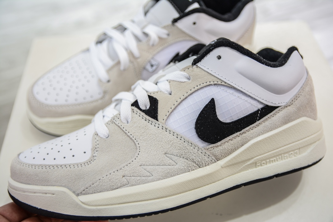 220 纯原 Air Jordan Stadium 90 白灰 复古耐磨低帮休闲跑步鞋 FD6424-100