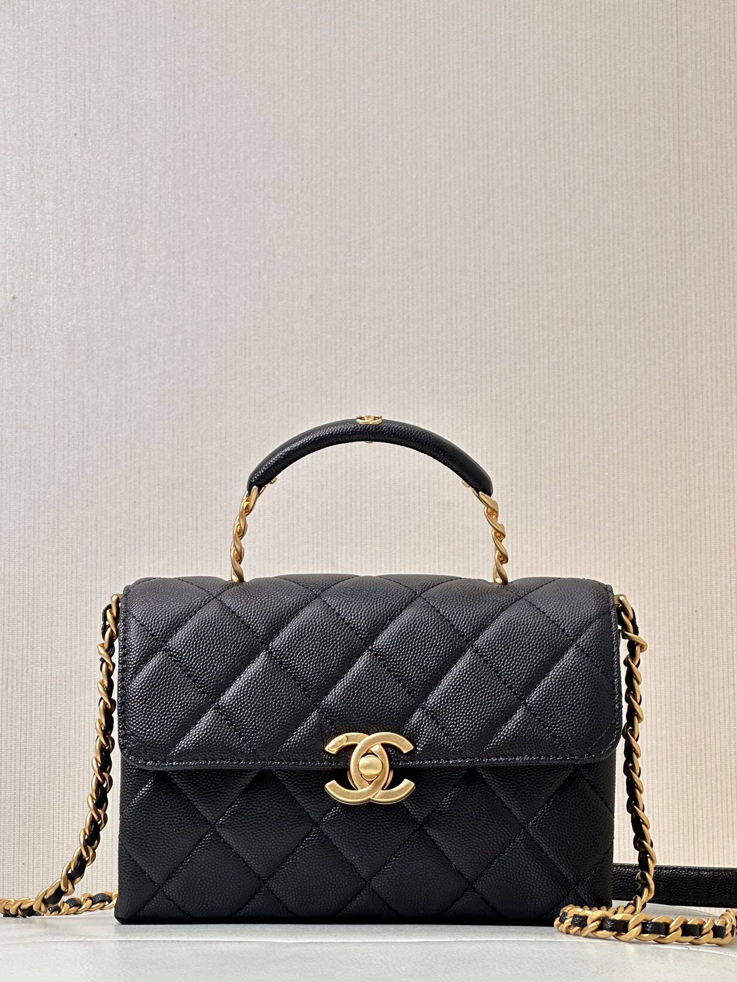 CHANEL シャネル ミニCarry me ハンドルバッグ カブストーンカーフ キルティングチェーン ヴィンテージ金具ロゴ ハンドバッグ ショルダー クロスボディ 隠しモデル 人気モデル-トップクオリティ