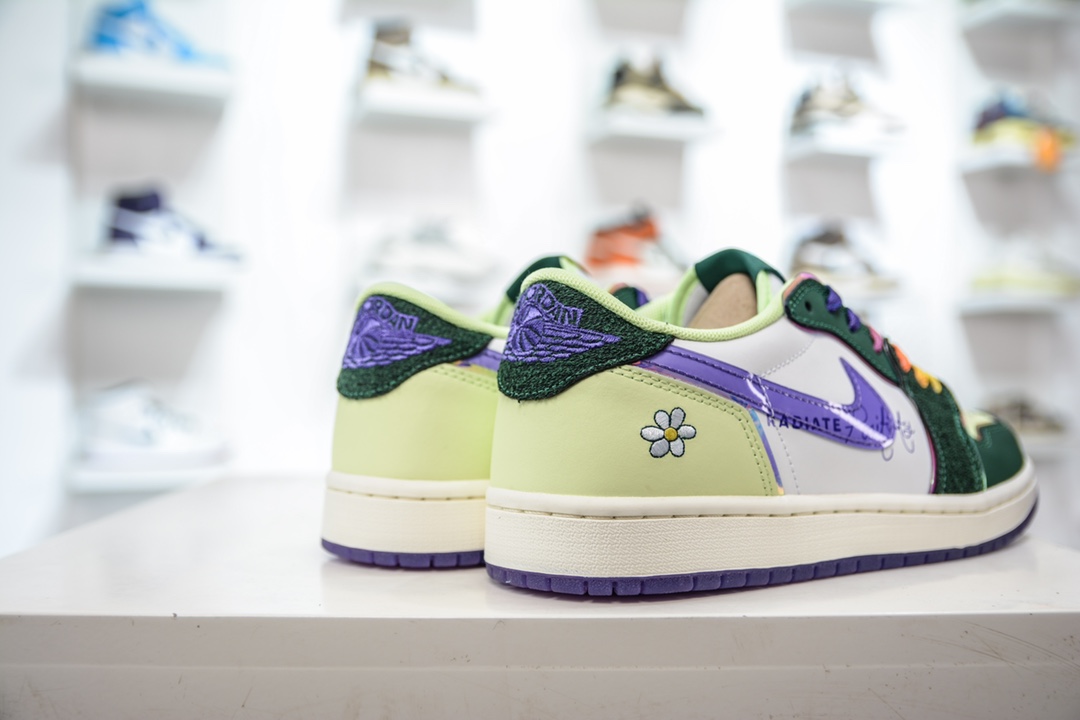 280 R 纯原Air Jordan 1 Low AJ1乔1低帮文化篮球鞋 慈善绿配色 FD9665-351
