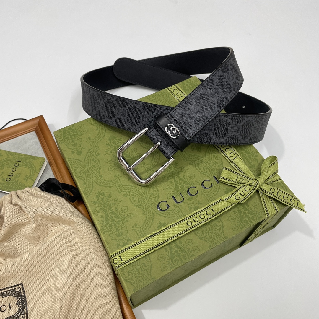 Gucci Classic Imported Calf Leather Belt: Timeless Style in 3.5 cm Width - 图片 9