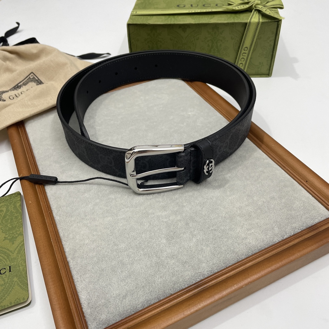 Gucci Classic Imported Calf Leather Belt: Timeless Style in 3.5 cm Width - 图片 5