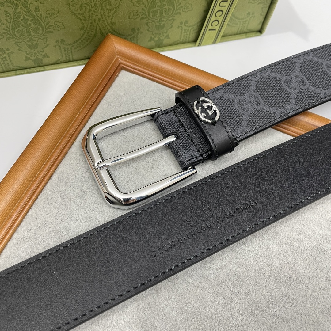 Gucci Classic Imported Calf Leather Belt: Timeless Style in 3.5 cm Width - 图片 4