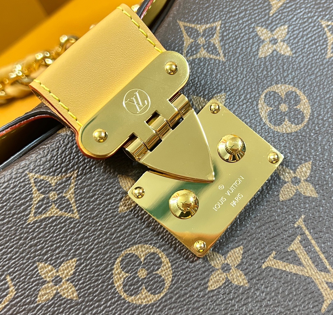 顶级原单M46659老花配黄皮本款手袋自品牌档藏馆的经典设计汲取灵感以Monogram与Monogram
