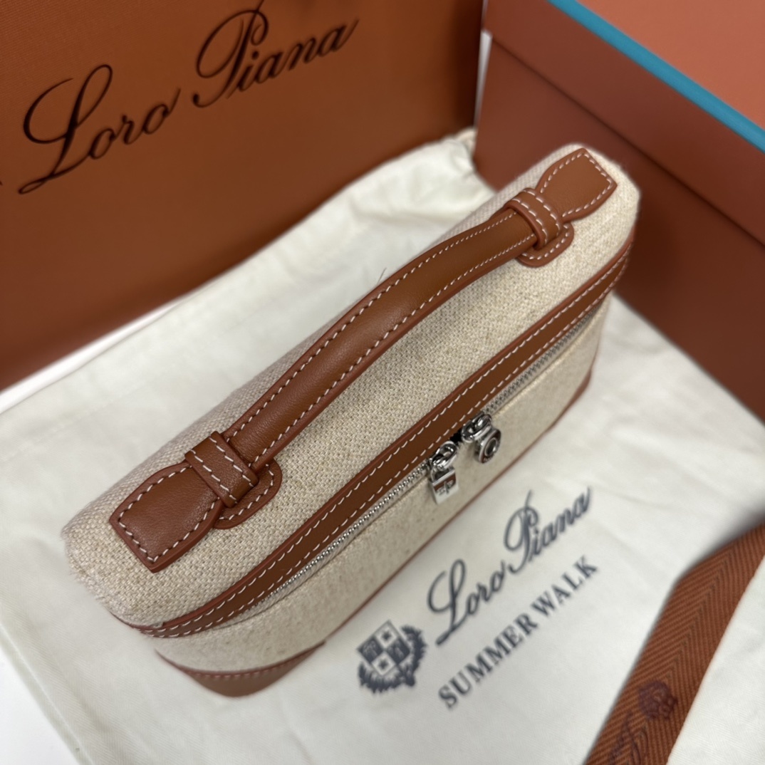 L19帆布拼棕ExtrapocketL19系列手提/斜挎包不被定义的生活才最自在就像loropiana的