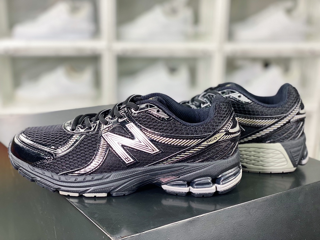 200 新百伦New Balance ML860V2系列低帮经典复古老爹风休闲运动慢跑鞋“黑银灰”ML860XC