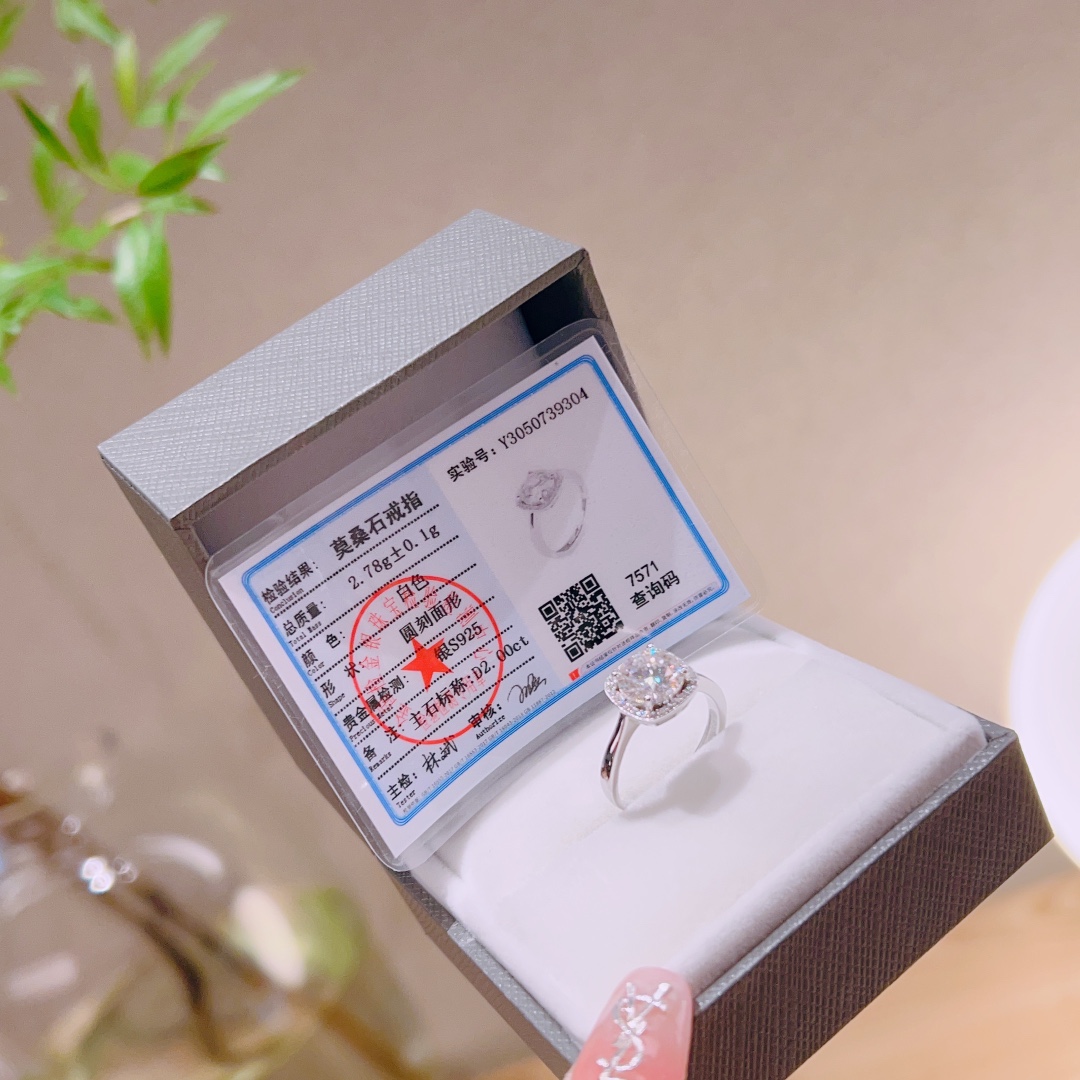 Hypoallergenic Silver Moissanite Ring Playful Birthday Silver