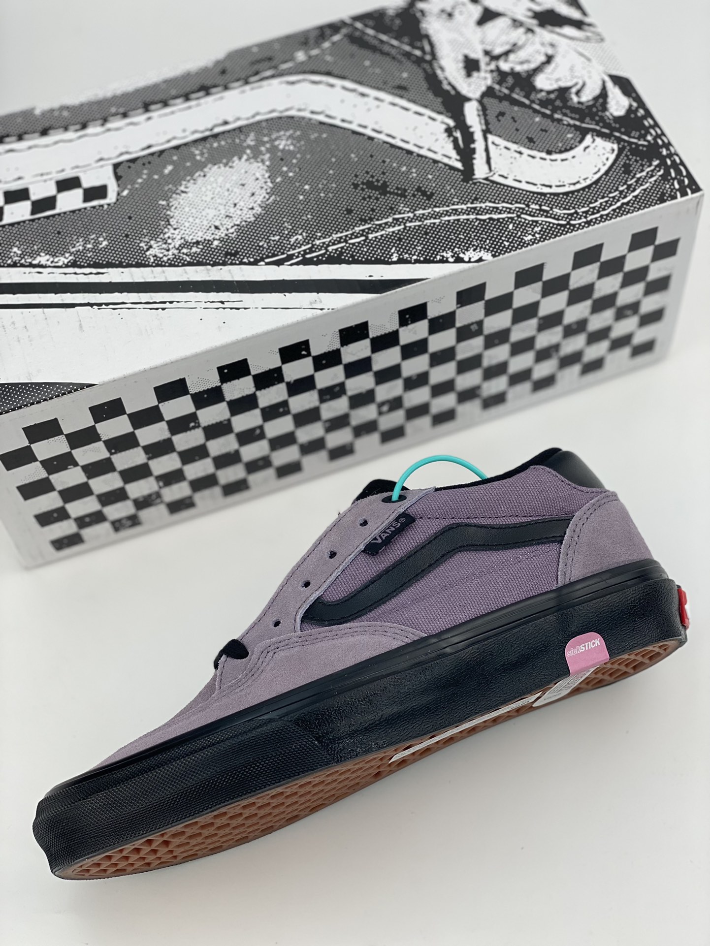 Vans official Rowan taro dark night black and purple men's and women's shoes professional skateboarding shoes Rowan taro and dark night black and purple men's and women's shoes professional skateboarding shoes