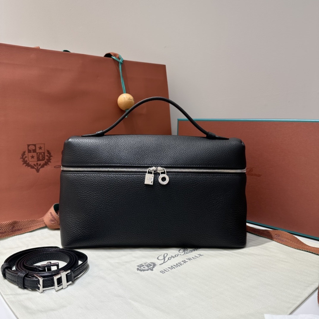 L27黑色ExtrapocketL27系列手提/斜挎包不被定义的生活才最自在就像loropiana的材质