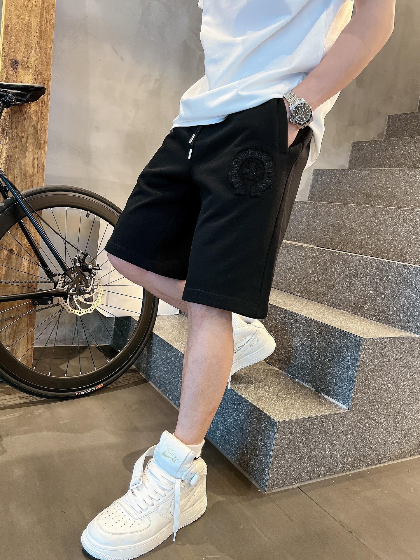 克罗心刺绣马蹄纯棉短裤 6