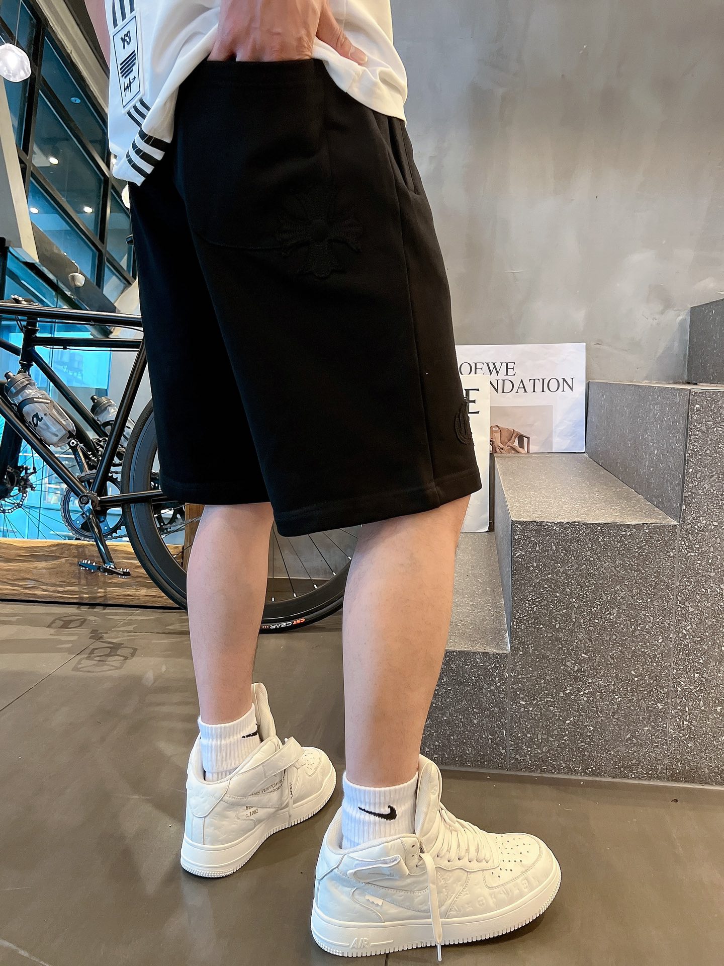 克罗心刺绣马蹄纯棉短裤 3