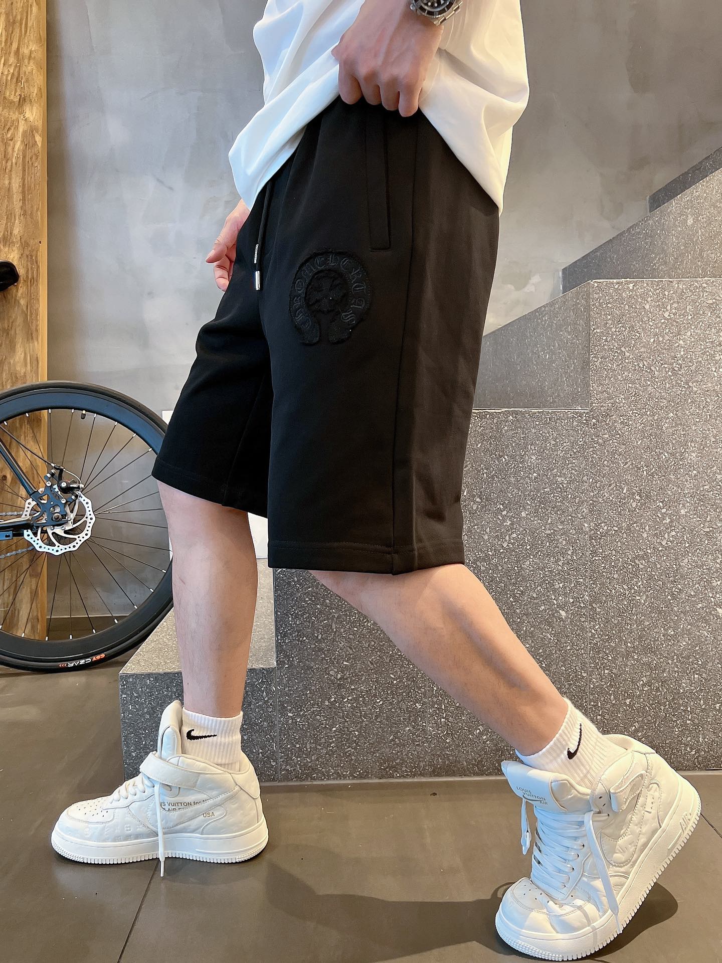 克罗心刺绣马蹄纯棉短裤 7