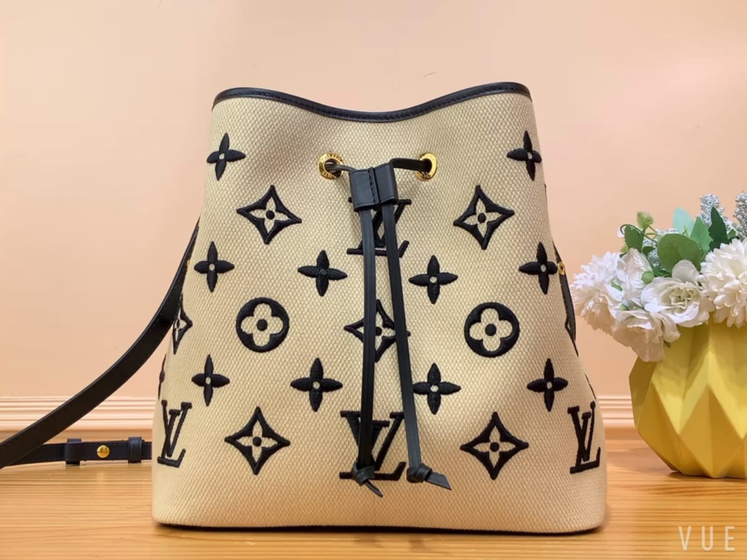 Louis Vuitton LV NeoNoe Handbags Bucket Bags Weave Cotton Summer Collection m23080