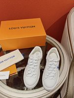 Designer 1:1 Replica
 Louis Vuitton Skateboard Shoes Sneakers White Calfskin Cowhide Rubber TPU Spring/Summer Collection Fashion Sweatpants
