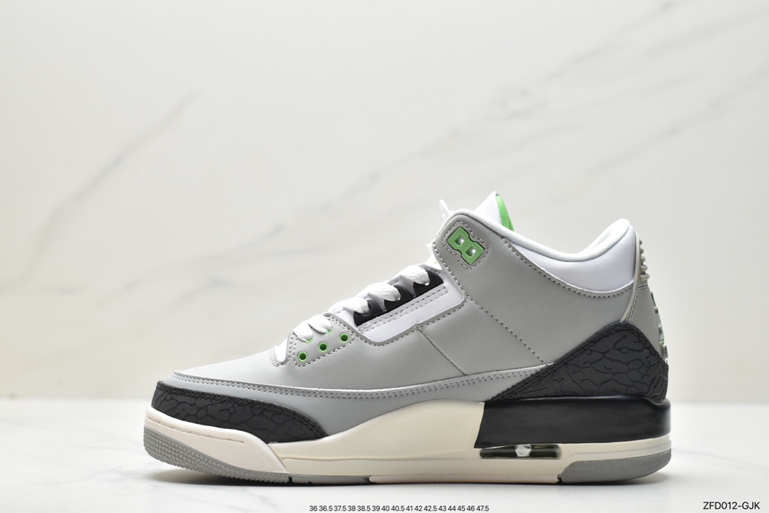 280 Air Jordan 3 Retro“Chlorophyll” 叶绿素/灰绿手稿 136064-006