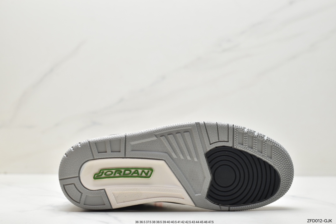 280 Air Jordan 3 Retro“Chlorophyll” 叶绿素/灰绿手稿 136064-006