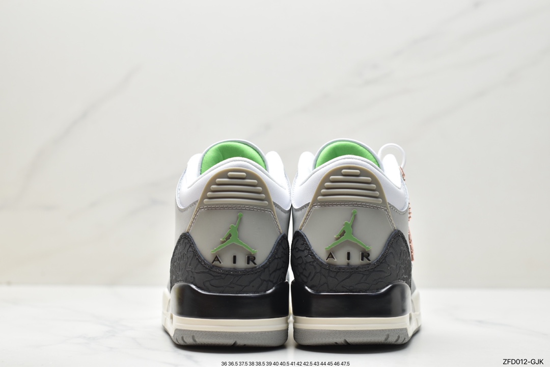280 Air Jordan 3 Retro“Chlorophyll” 叶绿素/灰绿手稿 136064-006