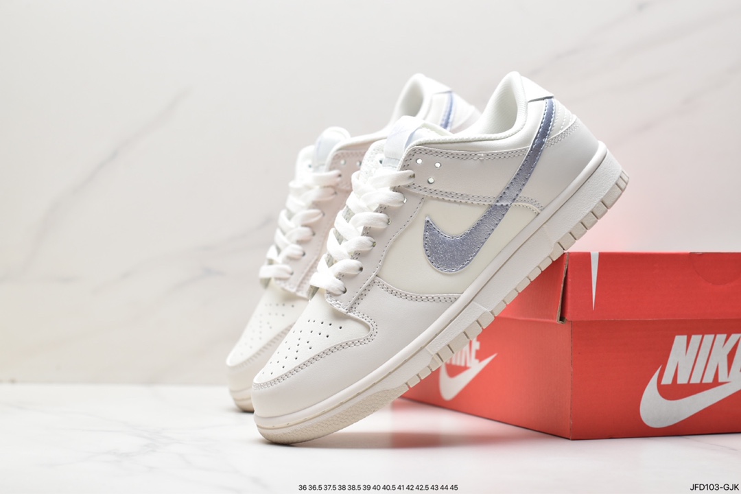 170 Nike Wmns SB Dunk Low GS”Sail/Oxygen Purple”扣篮系列低帮 DX5930-100