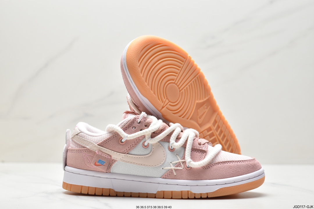 180 Nike SB Dunk Low”Green/Beige”绑绳解构风 系列低帮休闲运动滑板板鞋 DJ5318-640
