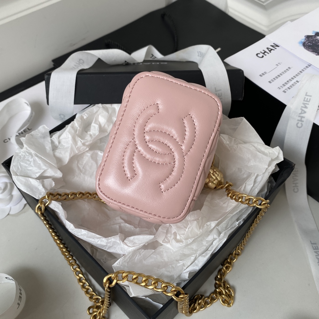 现货23ss山茶花A羊皮小盒子包精巧别致链条小化妆盒得体方形状mini可爱无敌啦️小小空间除了手机放不琐
